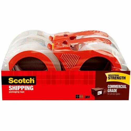 3M  Packaging Tape,w/Reusable Dispenser,1-7/8"x54.6 Yds,4/PK,CL