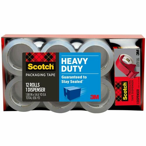 3M  Premium Tape, w/ Hand Dispenser, 1-7/8"x54.6Yds,12/PK, Clear