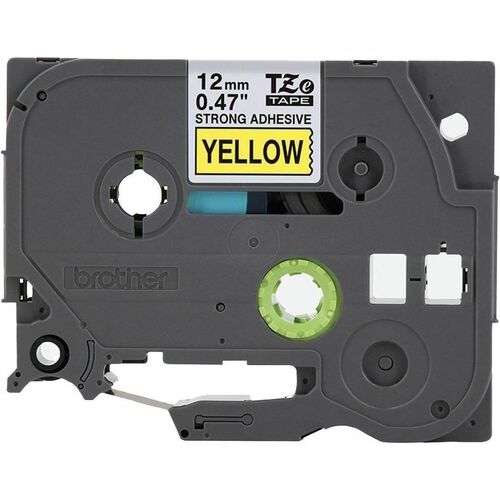 Brother  Label Tape,Xtra-Strength,f/P-touch,0.47"x26.2',BlackonYellow