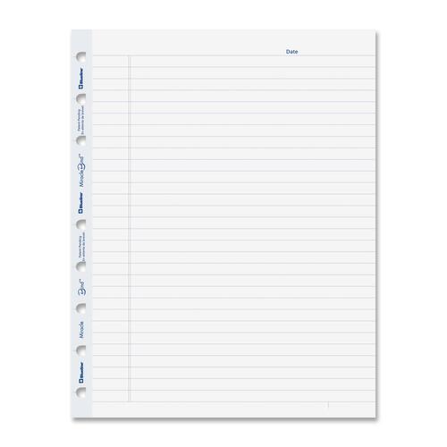 Rediform  Notebook Refill, 9-1/4"x7-1/4", 8-Hole Punch, 25SH/PK, White