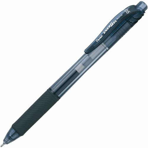 Pentel  Gel Pen, Retractable, .5mm, Needle Fine Tip, Black Ink