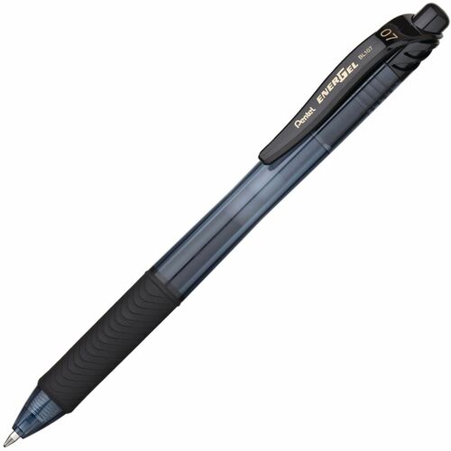 Pentel  Gel Pen, Retractable, .7mm, Med Point,Metal Tip, BK
