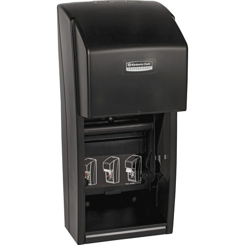 Kimberly-Clark Professional  Tissue Dispenser, Double Roll, 6"Wx6-3/5"Dx13-3/5"H, BK