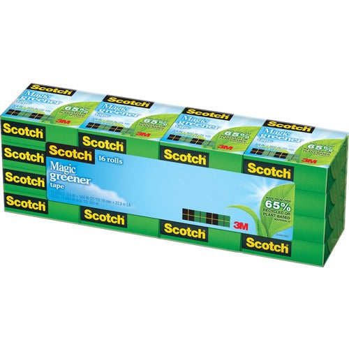 3M  Tape, Eco-Friendly, 1" Core 3/4"x900", 16rolls/PK, Clear