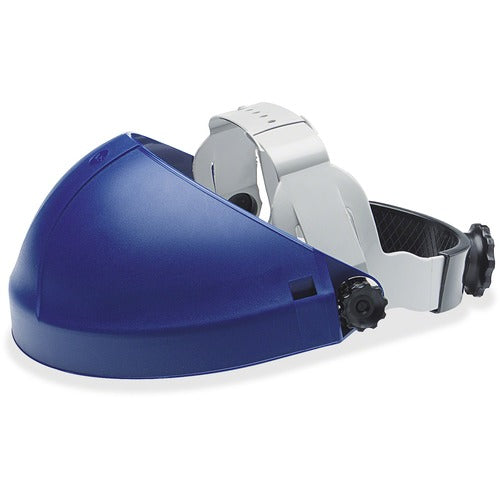 3M  Deluxe Headgear, w/Ratchet Adj, Plastic, 14"x8", Blue