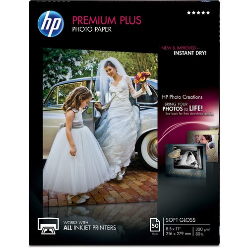 Hewlett-Packard  HP Photo Paper, 11.5Mil, 8-1/2"x11", 50 Shts, Soft Gloss/WE-HEWCR667A