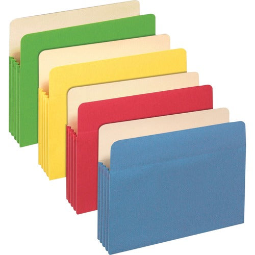 Pendaflex  File Pockets, 3-1/2 Exp, Ltr, 800 Shts, 25/BX, Assorted