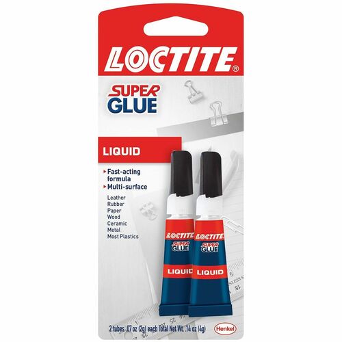 Loctite  Liquid Super Glue, Twin Tubes, 14 oz., 2/PK, Clear
