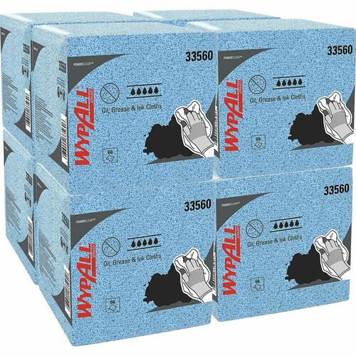 Kimberly-Clark Professional  Cleaning Cloths,f/Oil/Grease,Quarterfold, 66Shts, 8PK/CT, BE