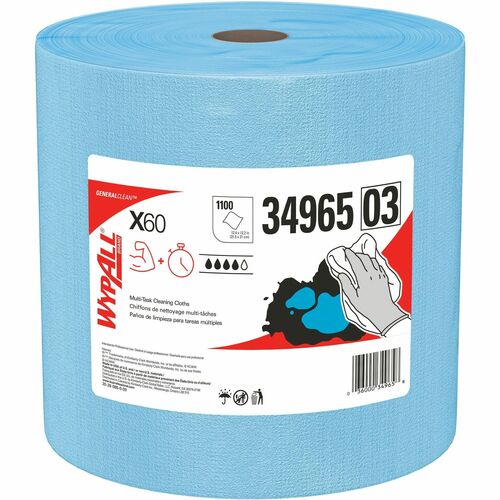 Kimberly-Clark Professional  Cleaning Towels, Perforated,12-1/2"x12-1/5", 1100Sht/RL, BE