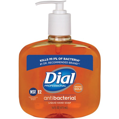 Dial Corporation  Hand Soap,Liquid, Antibacterial,16oz Pump,Gold