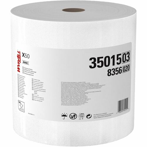 Kimberly-Clark Professional  Wypall X50 Wipers, 1100Shts/RL, White