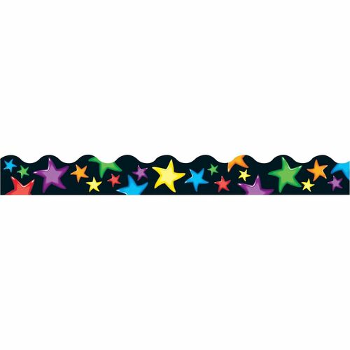 Trend Enterprises  Trimmers, Gel Stars, 2-1/4"x39', Multi