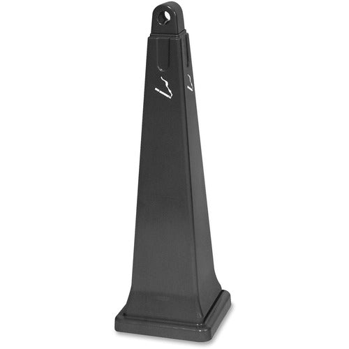 Rubbermaid Commercial Products  Cigarette Waste Collector, 12-1/4"x12-1/4"x39-3/4", Black