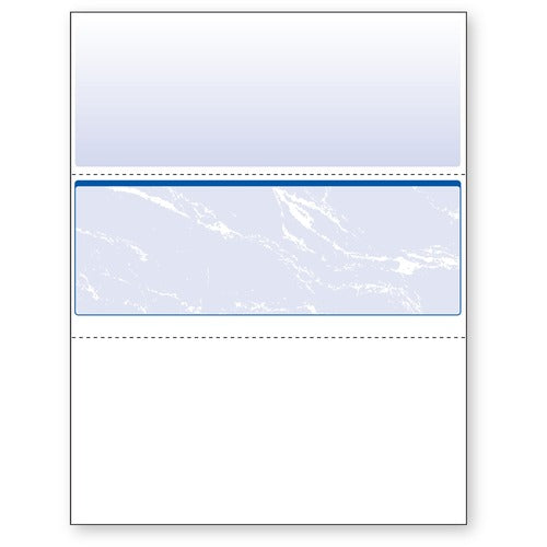 Docugard  Business Check Paper,Perforated,8-1/2"x11",24lb,500/RM,Blue