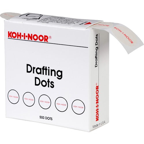 Koh-I-Noor  Drafting Dots, Repositionable Adhesive, 7/8" Dia, 500/BX, WE