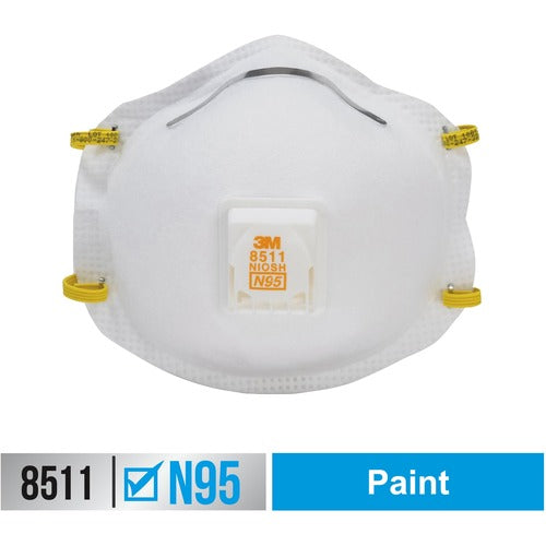 3M  Particulate Respirator, with Exhalation Valve, 10/BX, White