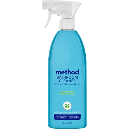 Method Products  Bathroom Cleaner, Eucalyptus, Spray, 28oz, Blue