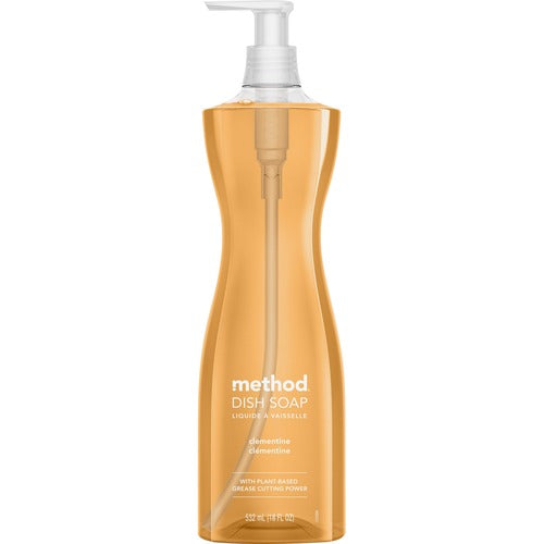 Method Products  Dish Soap, Manual, Clementine, 18oz Pump, Orange