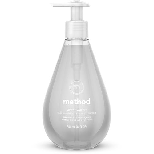Method Products  Handwash, Gel, Sweet Water, 12oz Pump Bottle, Clear