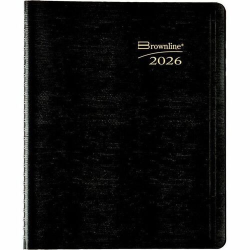 Rediform  14-Month Planner, 2PPM, Dec-Jan, 8-7/8"x7-1/8", Black