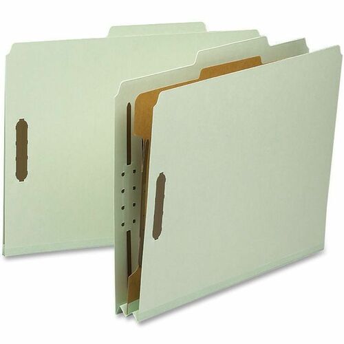 Nature Saver  Classification Folder, 2" Exp., Letter, 1-Div, 10/BX, GYGN