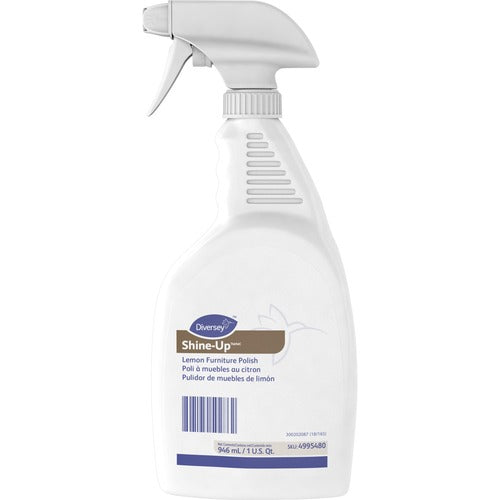 Diversey Care  Furniture Polish,Shine-Up,RTU Spray,Lemon,32oz,White-DVO4995480