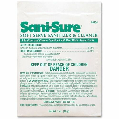 Diversey Care  Soft Serve Sanitizer, Powder, 28grams, 100/CT, White-DVO90234