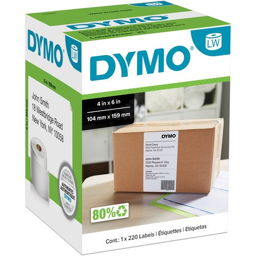 Dymo  Shipping Labels, f/LabelWriter,X-Large, 4"x6", 220/RL, WE-DYM1744907