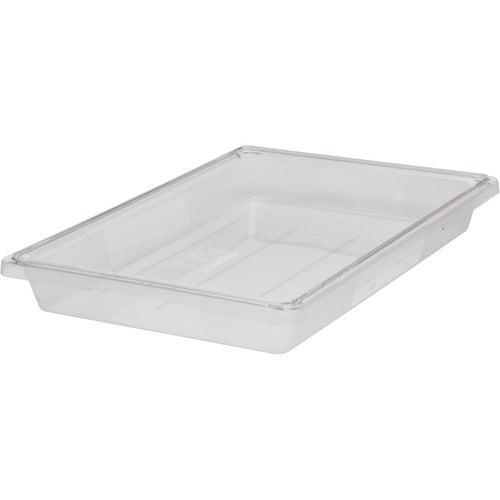 Rubbermaid Commercial Products  Food Tote Box, 5 Gal, 26"x18"x3-1/2", Clear
