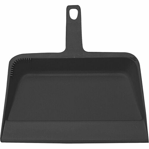 Genuine Joe  Dust Pan, Heavy-Duty Plastic, 12", Black-GJO02406