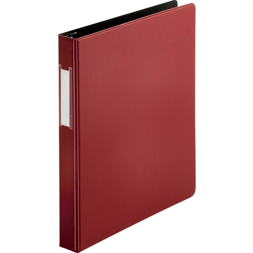 Business Source  D-Ring Binder, w/Label Holder, Hvy-Dty, 1", Burgundy