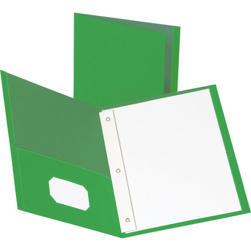 Business Source  2-Pocket Folders, 100 Sh Cap, Ltr, 9-1/2"x11", 25/BX, GN