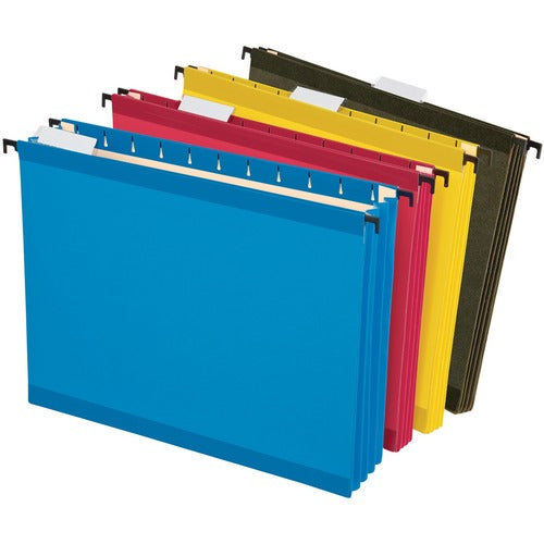 Pendaflex  Hanging Pockets, Ltr, 3-1/2" Cap, 4/PK, Assorted