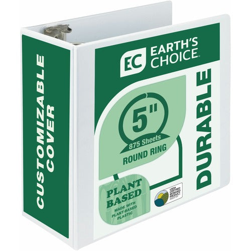 Samsill  View Binder, 5", Capacity, 8-1/2"x11", White