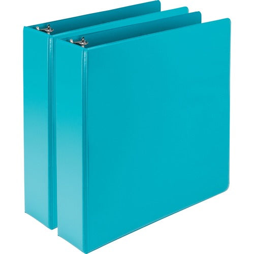 Samsill  Presentation Binder, 11"x8-1/2", 2" Cap, 2/PK, Turquoise