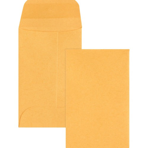 Business Source  Coin Envelopes, No.1, 20lb., 500/BX, 2-1/4"x3-1/2", Kraft
