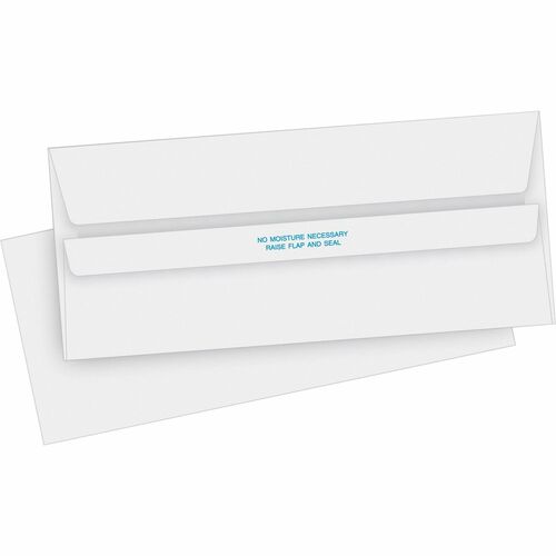 Business Source  Self-Seal Envelopes, No.10, 24 lb, 4-1/8"x9-1/2", 500/BX, WE