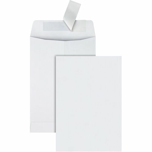 Quality Park  Redi-Strip Envelopes, Plain, 6-1/2"x9-1/2", 100/BX, White