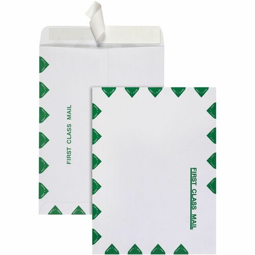Quality Park  Redi-Strip Envelopes, First Class, 9"x12", 100/BX, White