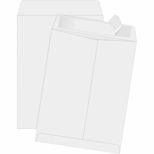 Quality Park  Redi-Strip Envelopes, Plain, 11-1/2"x14-1/2", 100/BX, White