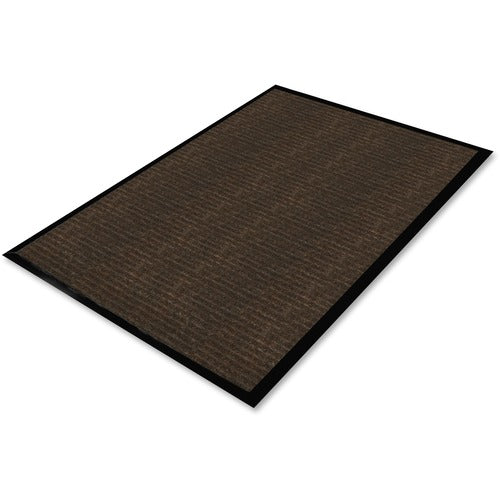 Genuine Joe  Dual Rib Indoor Mat, f/Hard Surface, 3'x5', Chocolate-GJO02400