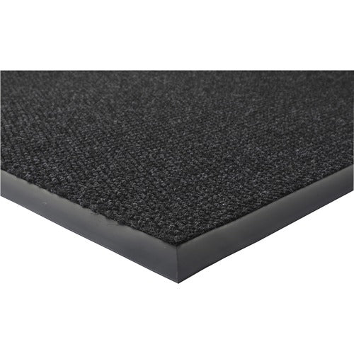 Genuine Joe  Wiper/Scraper Indoor Floor Mat, 4"x6", Charcoal Black-GJO02404
