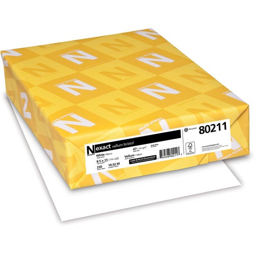 Wausau Papers  Bristol Paper,8-1/2"x11",67lb.,94 Bright,250SH/PK,White