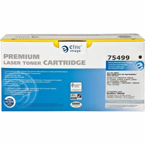 Elite Image  Toner Cartridge, 2600 Page Yield, Black-ELI75499
