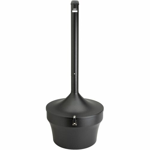 Genuine Joe  Smoking Receptacle, Capped Tube, 4.25 Gal., 16"x37", Black-GJO58891