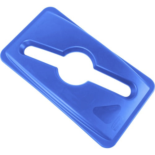 Rubbermaid Commercial Products  Lid, f/Slim Jim Recycling Bin, 20-3/8"x11-1/3"x2-3/4", Blue