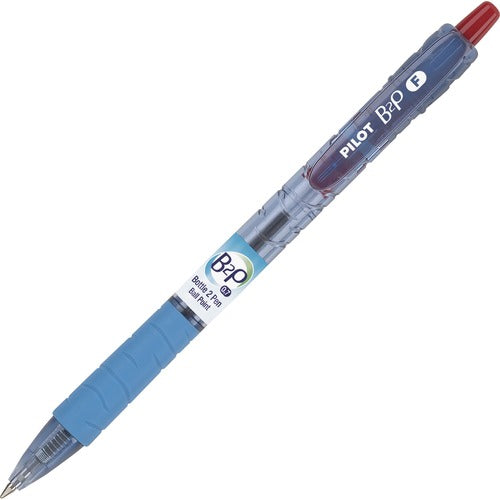 Pilot  Ballpoint Pen, Retractable, Fine Pt,1 DZ, CL/RD Ink