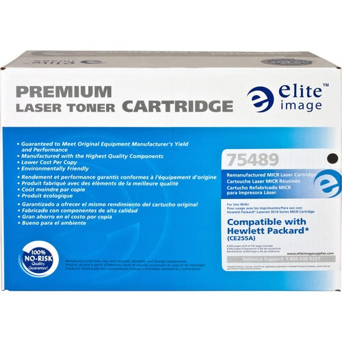 Elite Image  MICR Toner Cartridge, 6000 Page Yield, Black-ELI75489