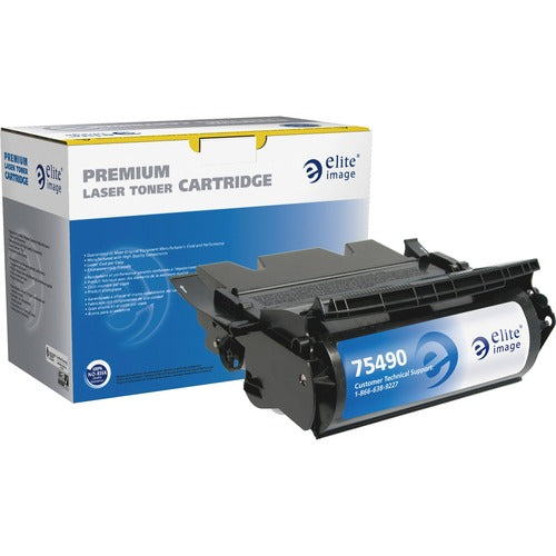 Elite Image  MICR Toner Cartridge, f/Lexmark T640, 21000 Page Yield, BK-ELI75490